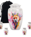 Fox Theme Large Urn With 4 Keepsake Urn