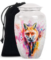 Classic 10-inch Fox Urn in Aluminium with Butterfly Theme.
