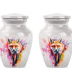 Classic 10-inch Fox Urn in Aluminium with Butterfly Theme.