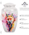 Classic 10-inch Fox Urn in Aluminium with Butterfly Theme.