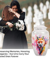 Classic 10-inch Fox Urn in Aluminium with Butterfly Theme.