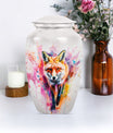 Classic 10-inch Fox Urn in Aluminium with Butterfly Theme.