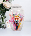 Classic 10-inch Fox Urn in Aluminium with Butterfly Theme.