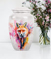 Classic 10-inch Fox Urn in Aluminium with Butterfly Theme.