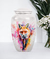 Classic 10-inch Fox Urn in Aluminium with Butterfly Theme.