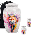 Classic 10-inch Fox Urn in Aluminium with Butterfly Theme.