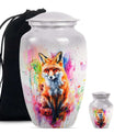 Fox Theme Large Urn With 1 Keepsake Urn