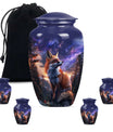 Fox Theme Large Urn With 4 Keepsake Urn