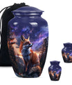 Fox Theme Large Urn With 2 Keepsake Urn