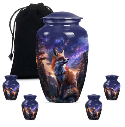 Classic  Butterfly-themed Fox Urn for human cremation ashes