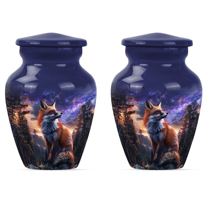 Classic  Butterfly-themed Fox Urn for human cremation ashes