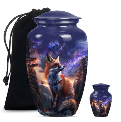 Classic  Butterfly-themed Fox Urn for human cremation ashes