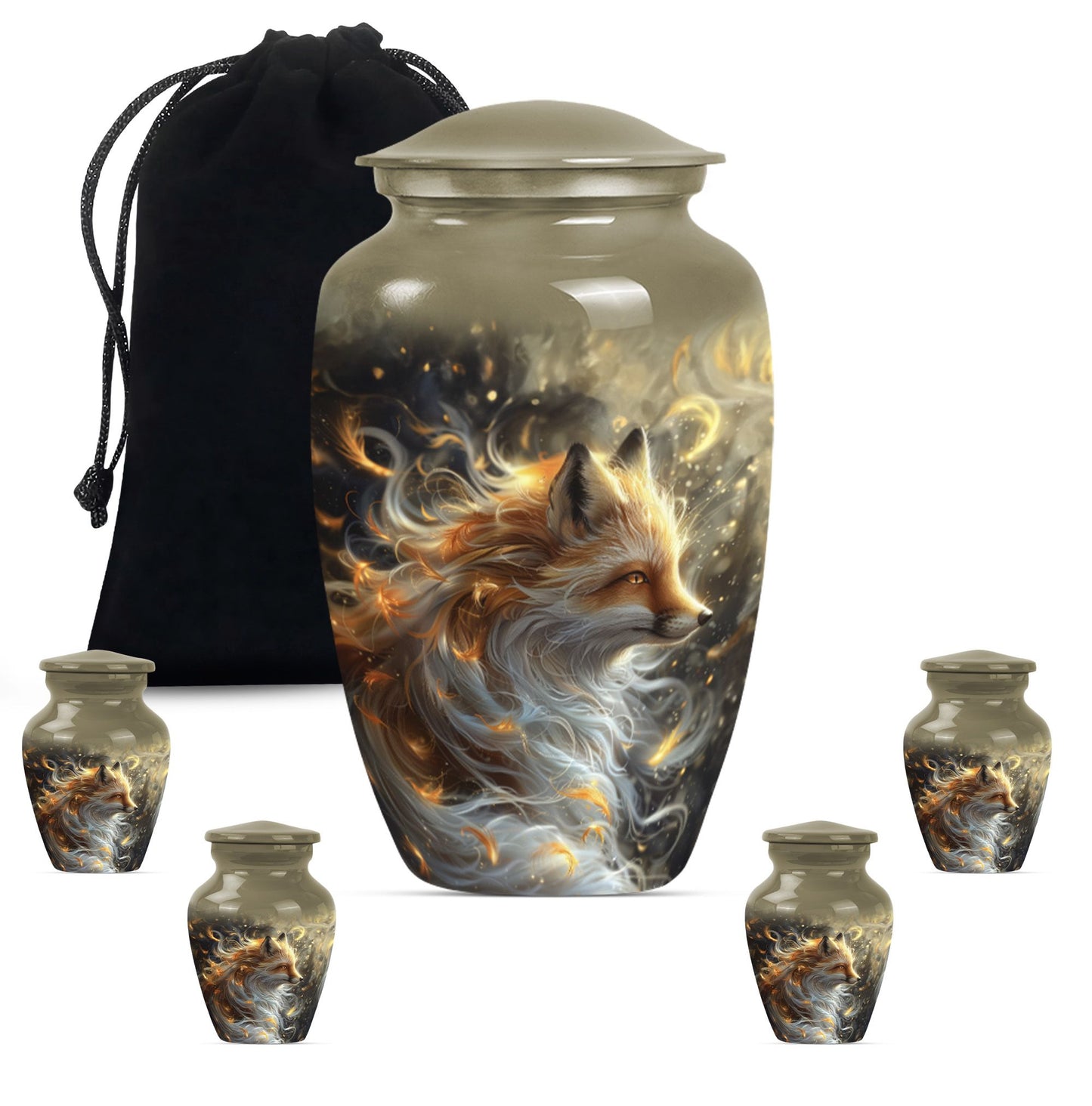classic fox urn for human ashes