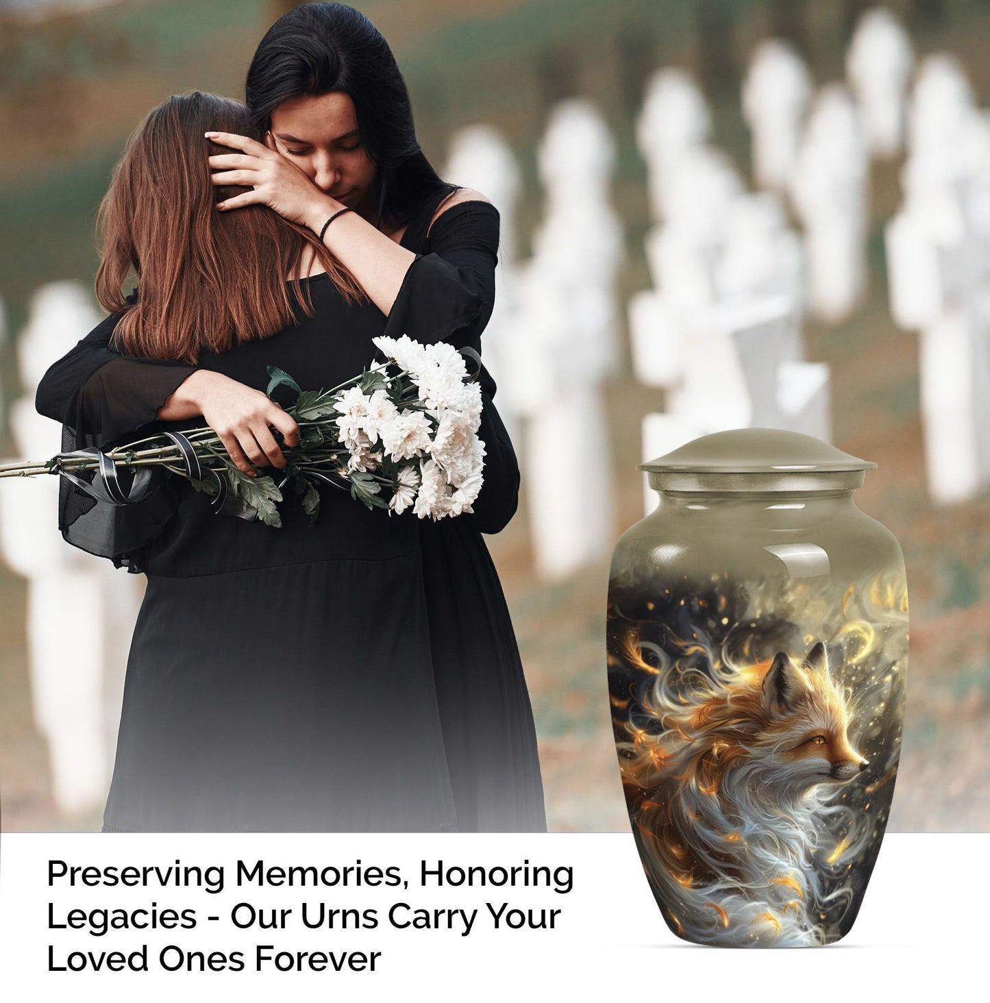 classic fox urn for human ashes