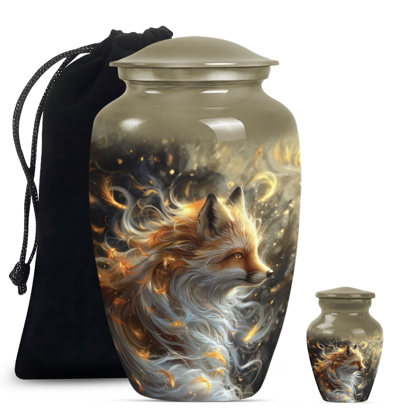 classic fox urn for human ashes