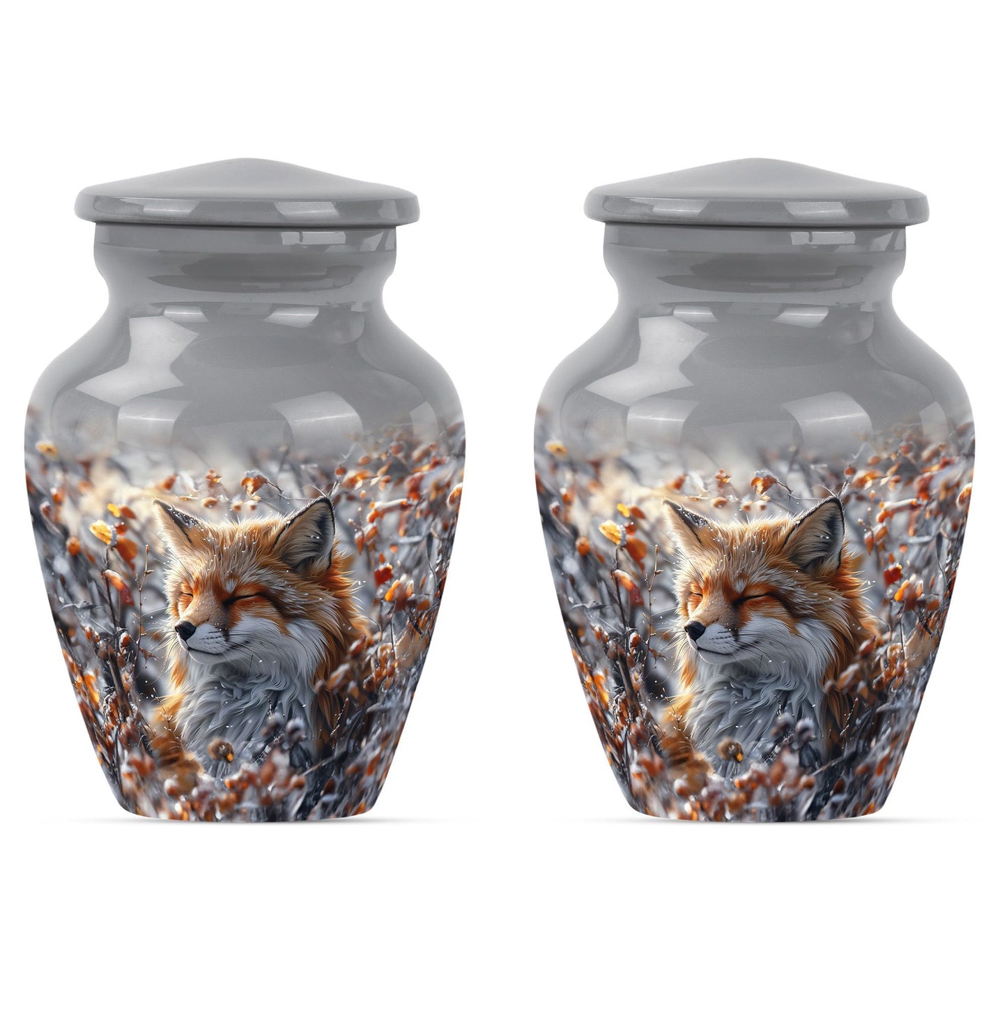  Fox Urn with Butterfly Theme for Adult Human Ashes