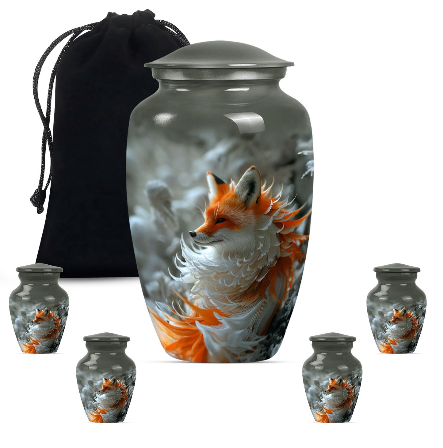 Classic 10 inch Fox Urn, Butterfly themed,