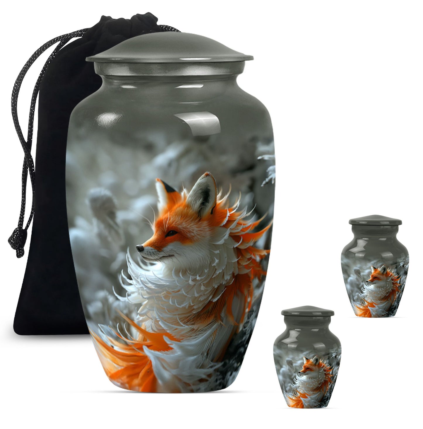 Classic 10 inch Fox Urn, Butterfly themed,