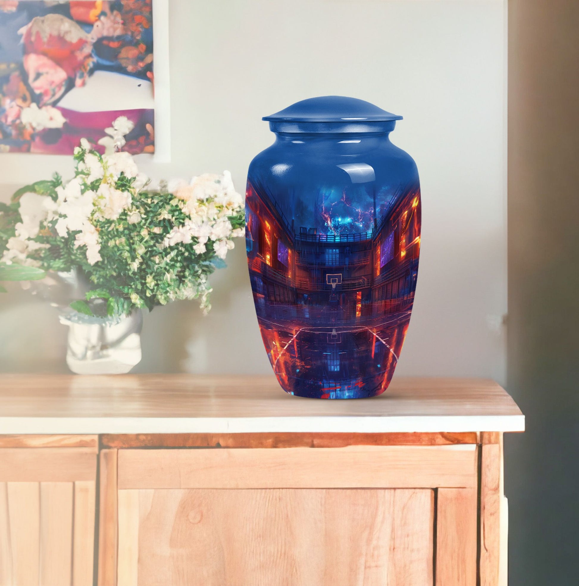 Urn basketball burial urn