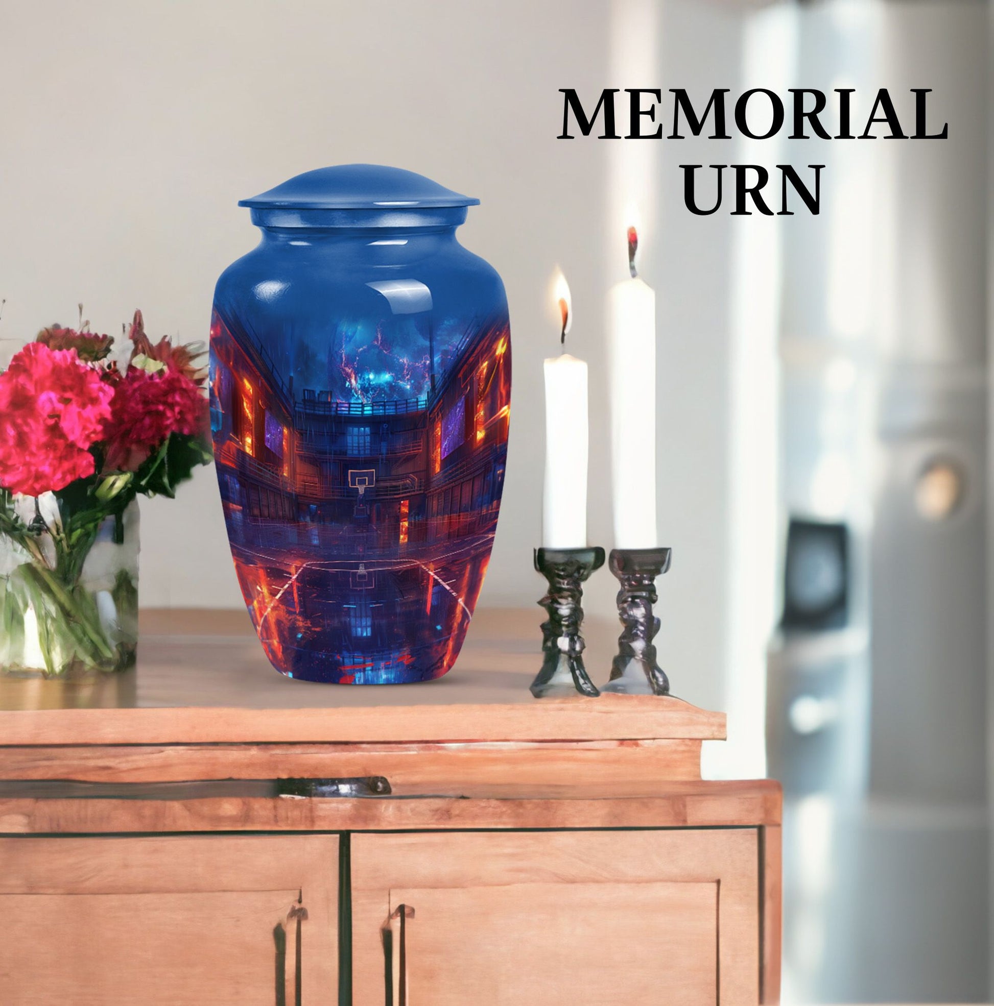 Urn basketball burial urn