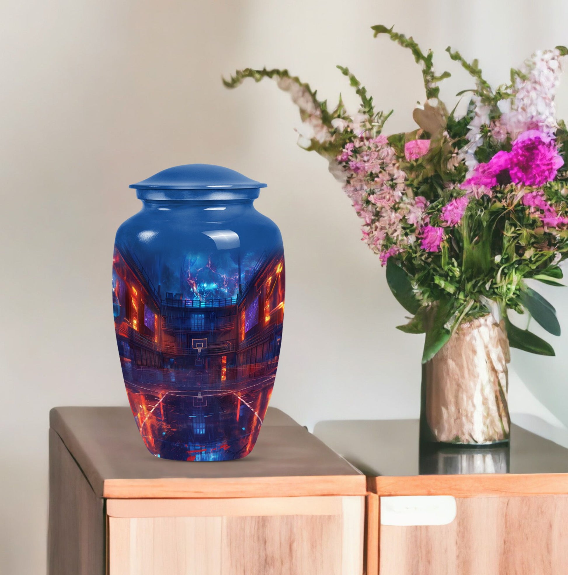 Urn basketball burial urn