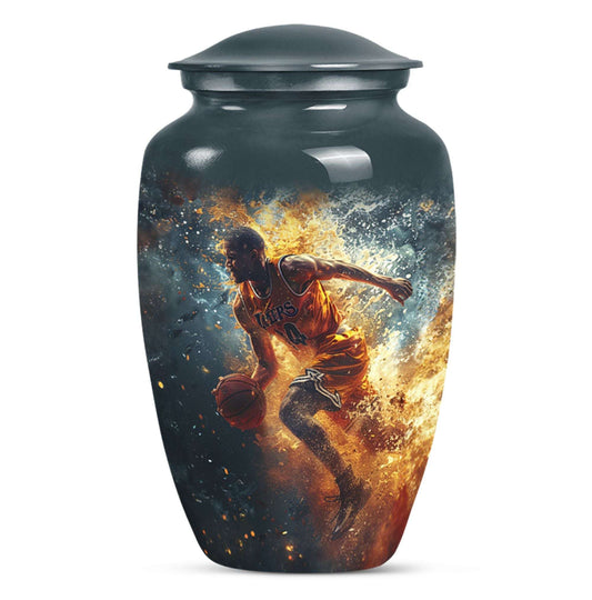 Basketball Theme Large Urn 10 Inch