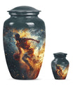 Basketball Theme Large Urn With 1 Keepsake Urn
