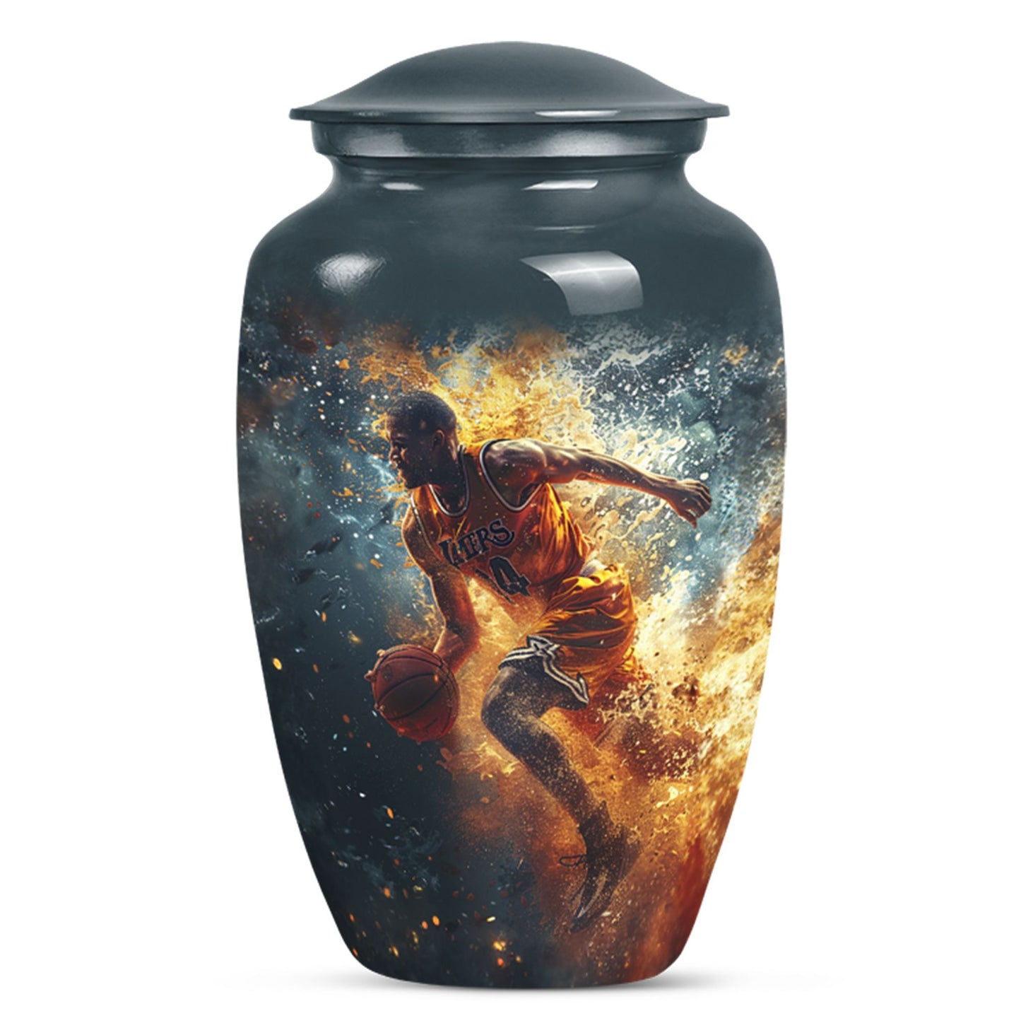 basketball urn with butterfly
