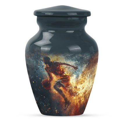 basketball urn with butterfly