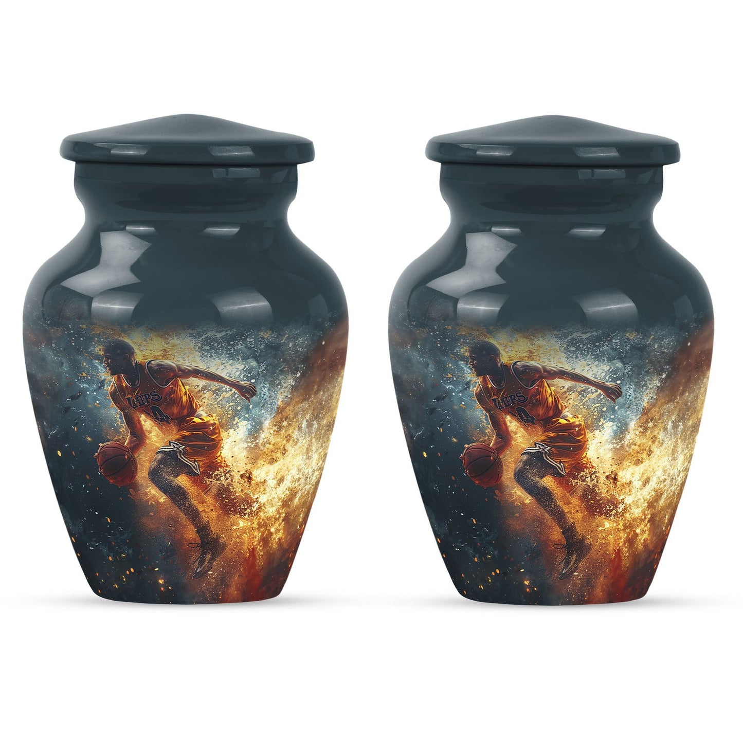 basketball urn with butterfly
