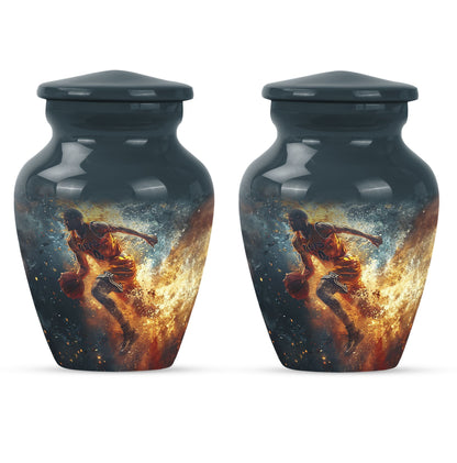 basketball urn with butterfly