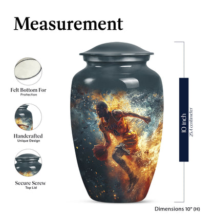 basketball urn with butterfly