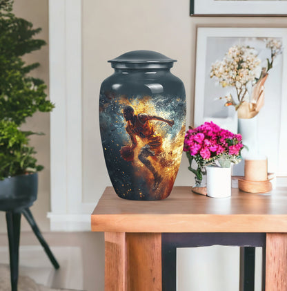 basketball urn with butterfly