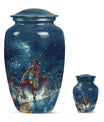 Basketball Theme Large Urn With 1 Keepsake Urn