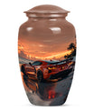 car urn with butterfly  urn 