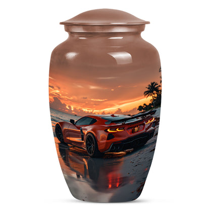 car urn with butterfly  urn 