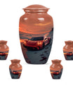 Car Theme Large Urn With 4 Keepsake Urn