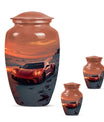 Car Theme Large Urn With 2 Keepsake Urn