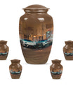 Car Theme Large Urn With 4 Keepsake Urn