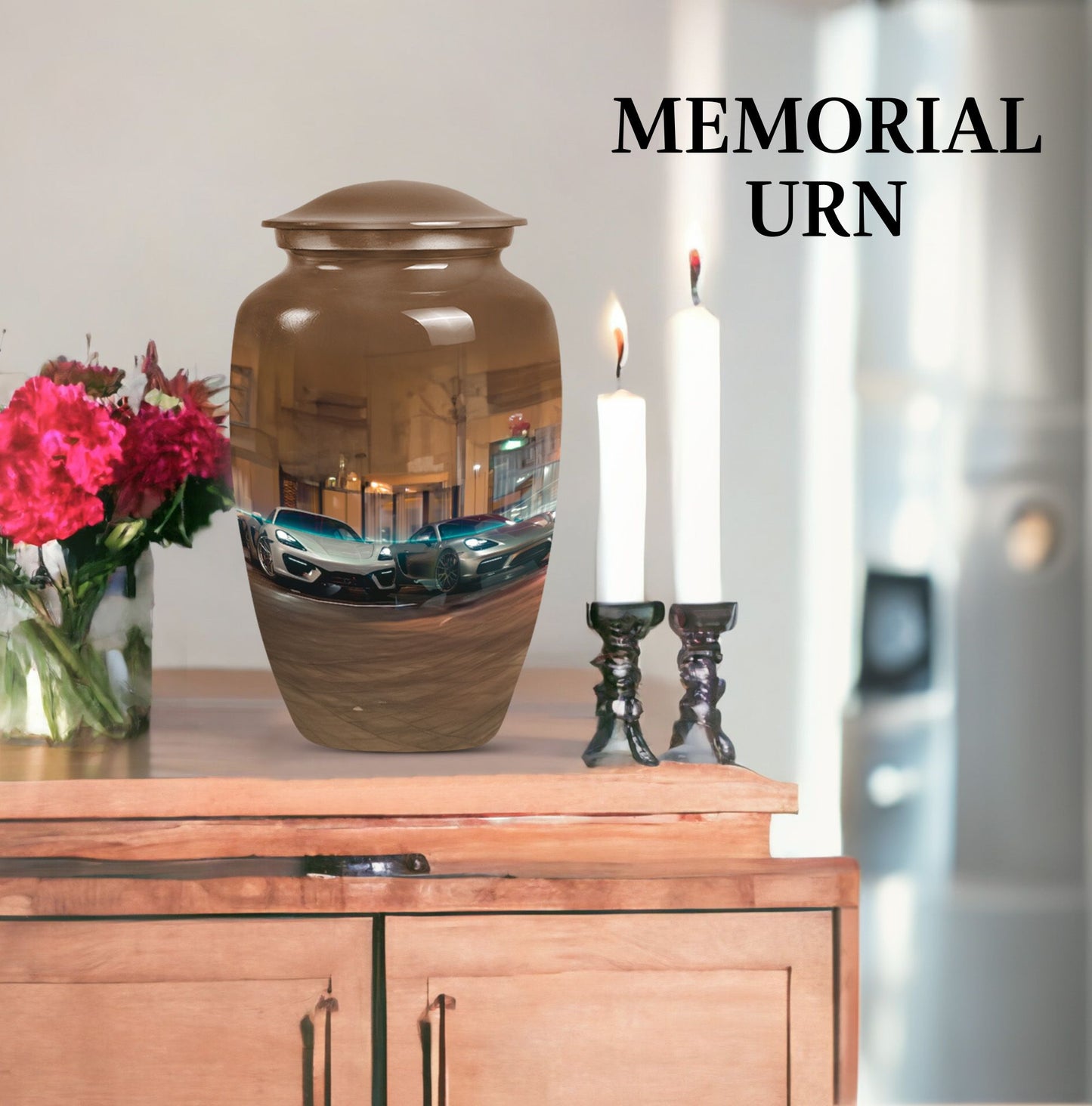  car urn for mom with butterfly