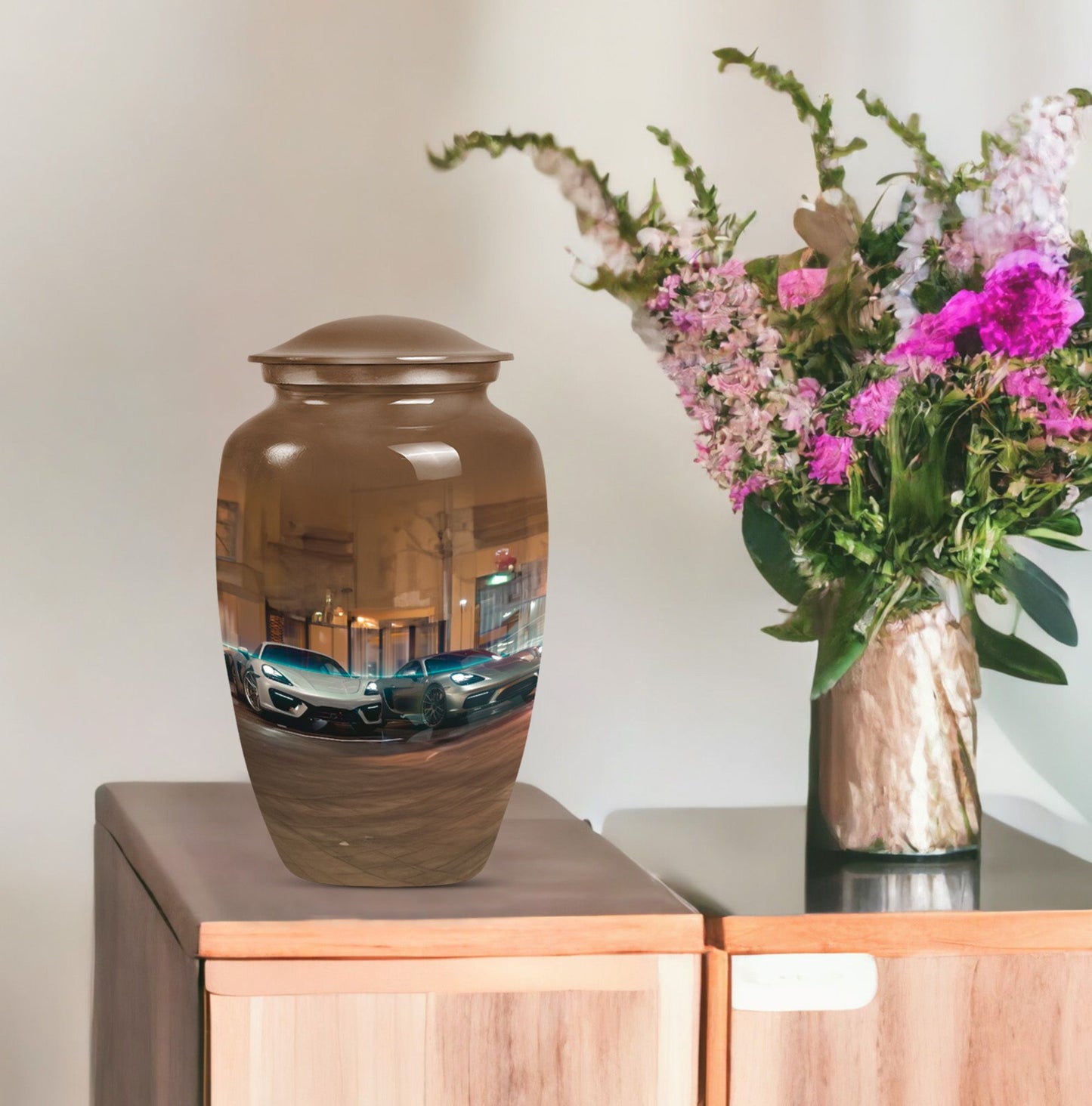 car urn for mom with butterfly