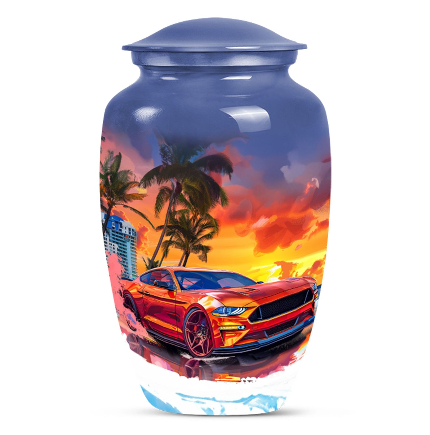 10-inch Classic Butterfly-themed Car Urn for adult ashes