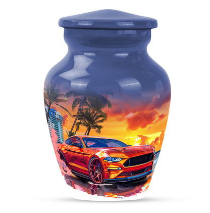 10-inch Classic Butterfly-themed Car Urn for adult ashes