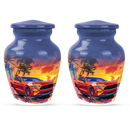 10-inch Classic Butterfly-themed Car Urn for adult ashes