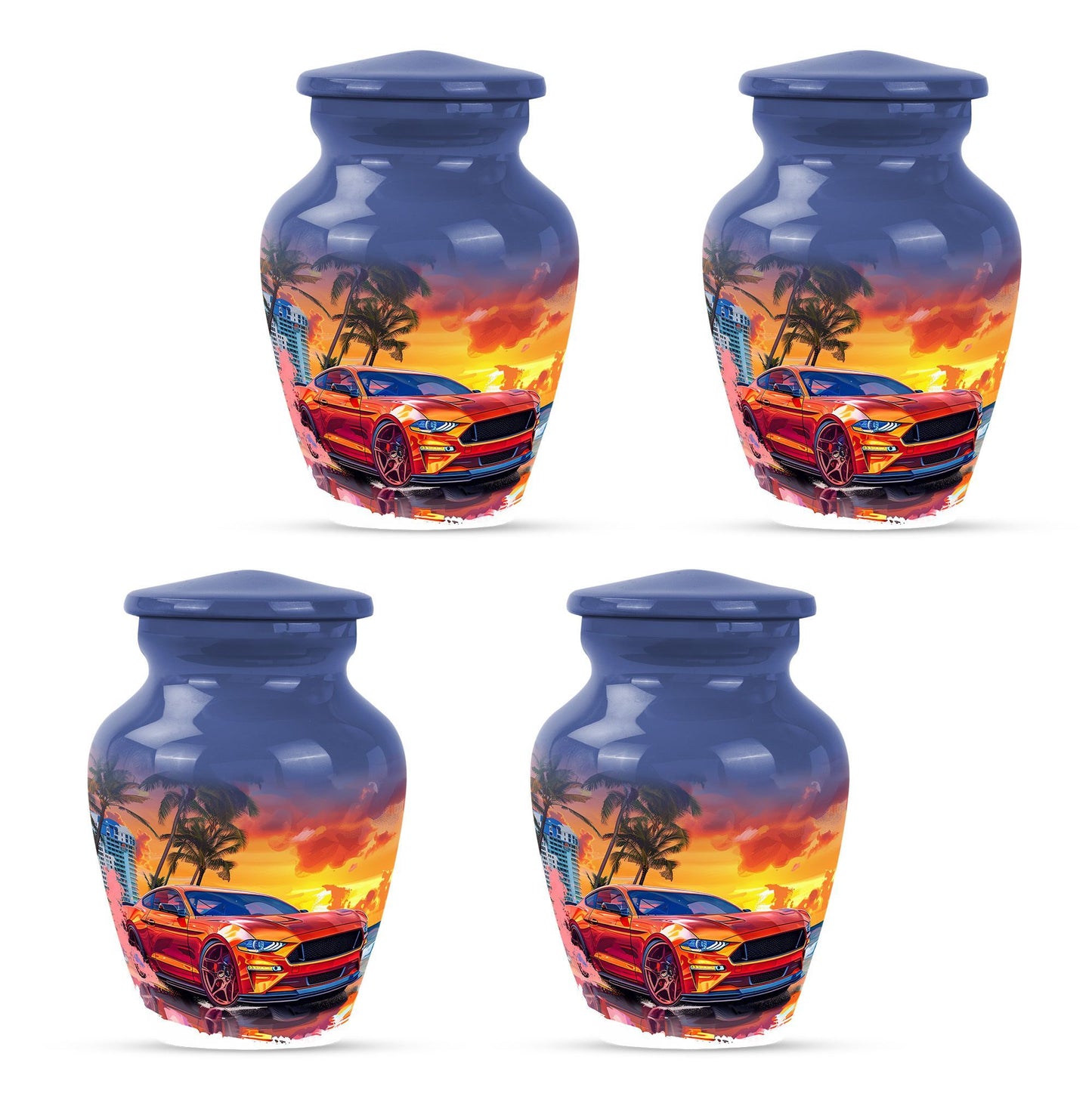 10-inch Classic Butterfly-themed Car Urn for adult ashes