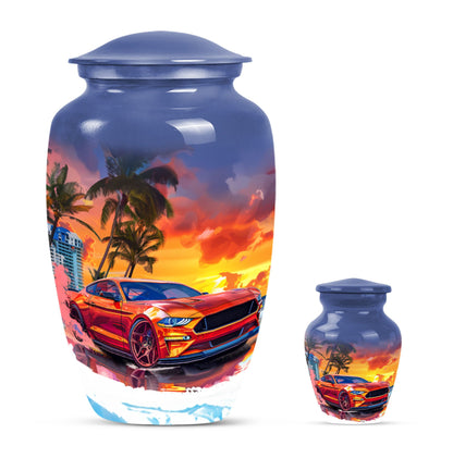 10-inch Classic Butterfly-themed Car Urn for adult ashes