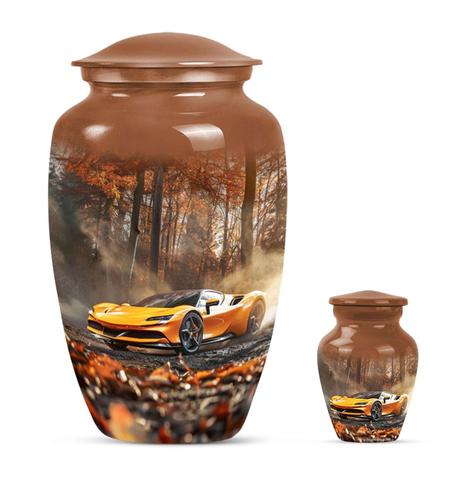 Car Theme Large Urn With 1 Keepsake Urn