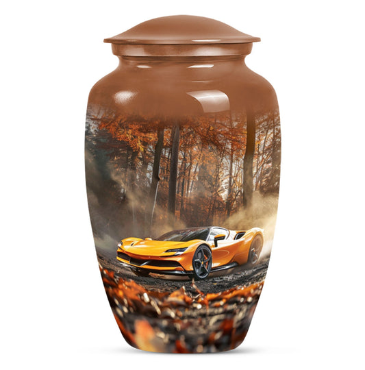 10-inch butterfly theme car urn for a male adult.