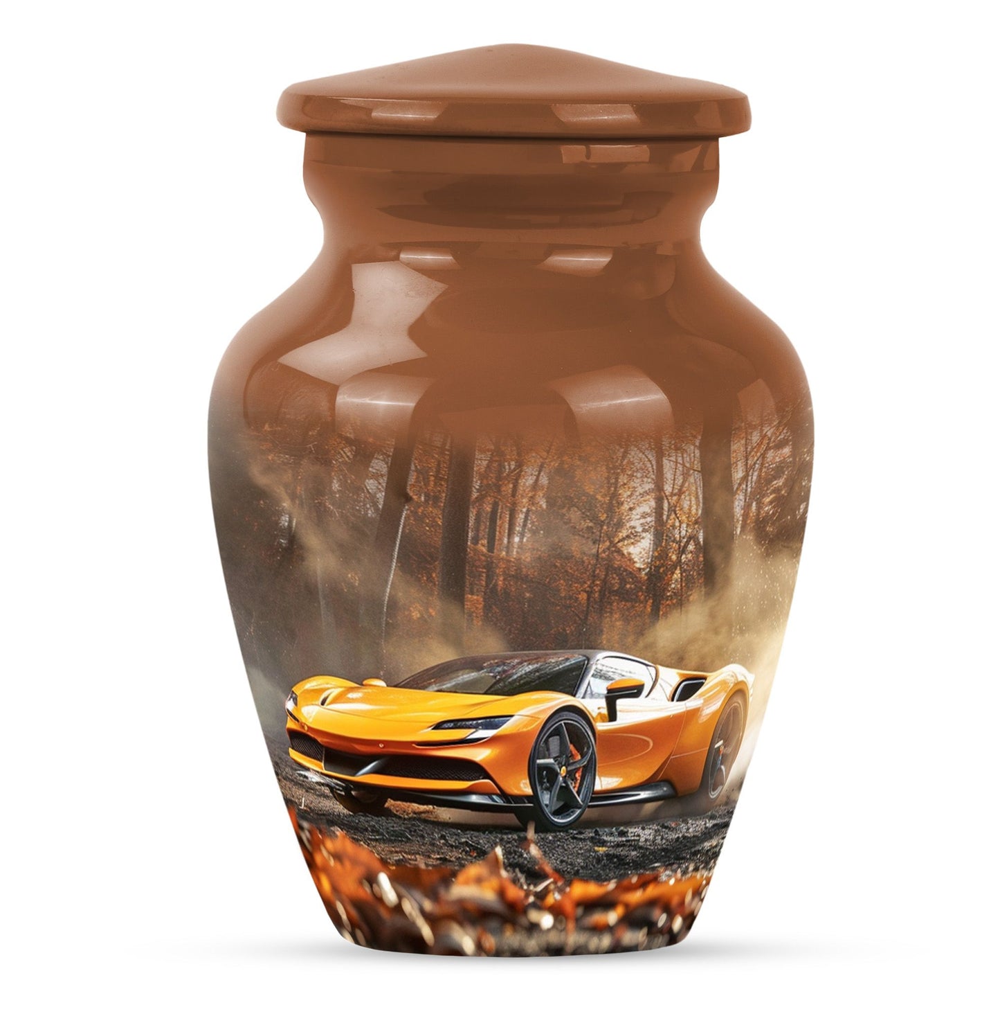 10-inch butterfly theme car urn for a male adult.