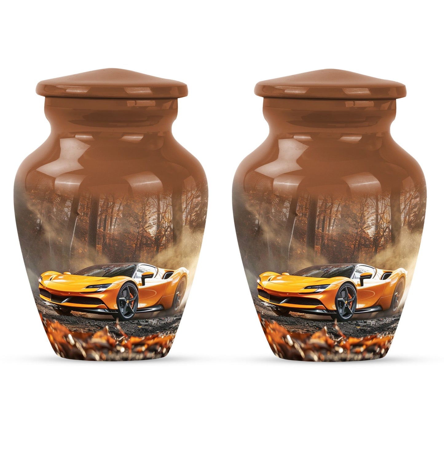 10-inch butterfly theme car urn for a male adult.